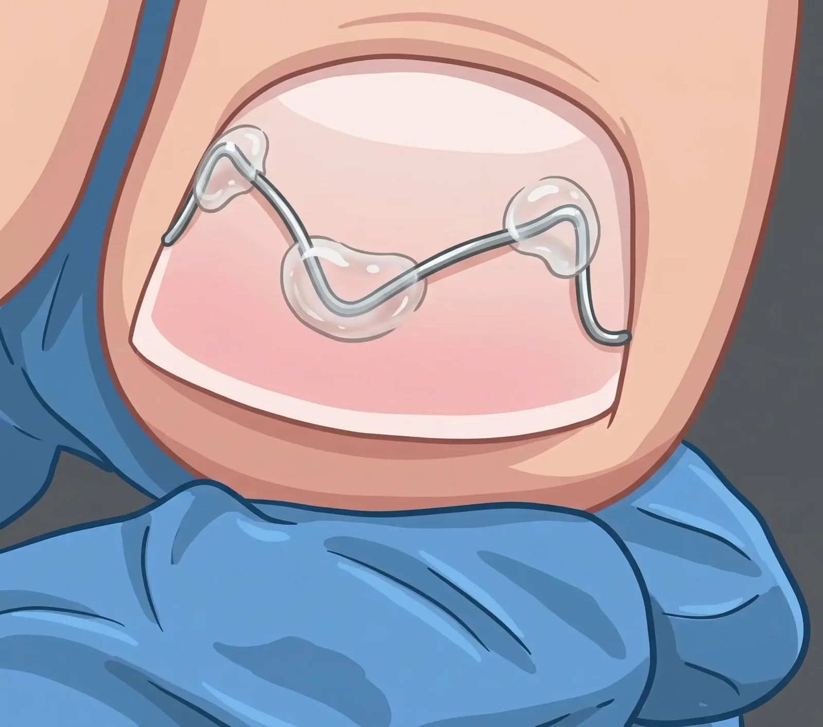 Toenail Bracing (UniBrace) illustration